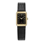 Montre femme - herbelin - art deco - cuir noir - Étanchéité 30m - quartz swiss made Montre femme - herbelin - art deco - cuir noir - Étanchéité 30m - quartz swiss made
