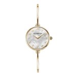 Montre femme - herbelin - fil quartz dor� - bracelet acier - cadran nacre - verre saphir