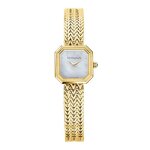 Montre femme - herbelin - octogne - acier dor - cadran en nacre - style chic