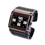 Montre - femme - jean patrick - bracelet rigide - cuir - marron - acier inoxydable - cadran rectangle ... Montre - femme - jean patrick - bracelet rigide - cuir - marron - acier inoxydable - cadran rectangle ...