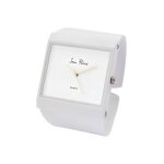 Montre - femme - jean patrick - bracelet rigide - Émail - blanc - acier 316l - cadran rectangulaire Montre - femme - jean patrick - bracelet rigide - Émail - blanc - acier 316l - cadran rectangulaire