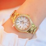 Montre femme de marque de luxe diamant 2019 bracelet quartz tanche femmes montres or bijoux magnifique ...