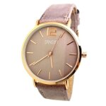 Montre femme mauve violet vieux rose tissu daim classique rose gold id�e cadeau