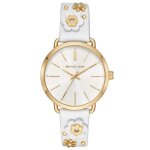 Montre femme - michael kors - mk2737 portia - cuir blanc - tanchit 5 atm - style chic