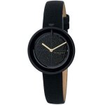 Montre femme pierre cardin avec paillettes sur le cadran montre � quartz analogue avec bracelet en cuir ...