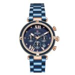 Montre - reward - rd63084l - bracelet en acier inoxydable - cadran rond - couleur bleue