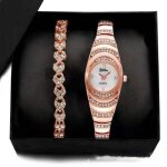 Montre femme rmega - bracelet femme - quartz - etanche 50m - or rose