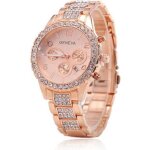 Montre femme - tendance de la mode - quartz - bracelet en acier inoxydable - diam�tre 40mm