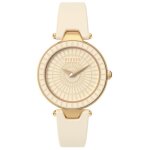 Montre femme - versus - sertie sq1030013 - quartz - analogique - cuir beige dor