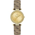 Montre femme - guess - w1230l2 - cuir marron - rsistante  leau 3 atm - style tendance