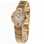 Montre femme yves camani ruby l - 31051gp quartz analogique cadran beige bracelet en acier dor� z569c ...