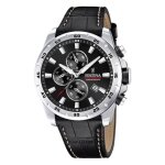 Montre - festina - montre festina chrono cuir noir - cuir - Étanchéité 10 atm - quartz Montre - festina - montre festina chrono cuir noir - cuir - Étanchéité 10 atm - quartz