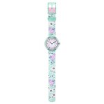 Montre - flik flak - tweet tweet fbnp249 - bracelet turquoise � oiseaux - cadran p�dagogique - analogique ...
