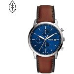 Montre - fossil - homme - bracelet en cuir - couleur marron - adulte
