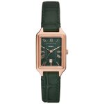 Montre fossil - femmes - es5366 - vert cuir - 5 atm - quartz - analogique