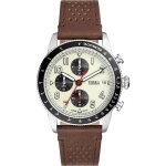 Montre hommes fossil fs6042 - cuir marron - 42mm - 5 bar