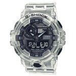 Montre g - shock - casio - resitante aux chocs - multifonctions - blanc transparent