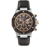 Montre - gc - cuir - homme - quartz - alphanumrique