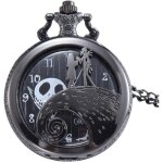 Montre  gousset mcanique argente pour homme avec chiffres romains et pendentif[j1297]