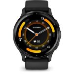 Montre gps connecte - garmin - venu 3 - wifi - 354 mm (14) - acier gray botier noir et bracelet en ...