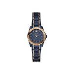 Montre - guess - w0234l4 - botier 30mm - bracelet acier poli - cadran or bleu