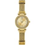 Montre guess w1009l2 - montre acier dore cristaux femme