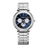 Montre - herbelin - newport slim phase de lune - acier - quartz - verre saphir