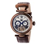 Montre - heritor - ganzi - automatique - cuir - bronze - verre saphir