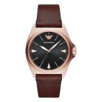 Montre homme armani ar11258 - mouvement quartz - type daffichage alphanumrique - coloris marron