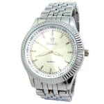 Montre homme blanc argent xl rond boss grand big daddy acier top ide cadeau top