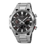 Casio edifice ecb - 2300d - 1aef - montre homme acier noire et rouge bluetooth solaire