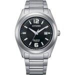 Montre hommes citizen aw1641 - 81e - argent titane - 42mm - energie solaire - etanche 5 bar
