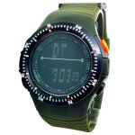 Montre homme digitale vert kaki orange chrono alarme date led tanche sport mode ide cadeau