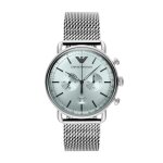 Montre homme emporio armani - acier gris - quartz - verre minral