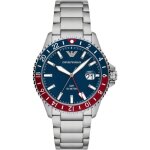 Montre - emporio armani - ar11590 - argent acier inoxydable - etanche 10 atm - cadran bleu