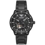 Montre hommes emporio armani automatique multi - cadrans bracelet acier inoxydable noir ar60054