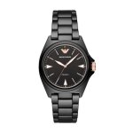 Montre - emporio armani - modle chic - cramique noire - botier rond 40 mm - homme