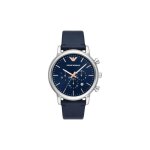Montre homme emporio armani - quartz - etanchit 5 atm - bracelet en cuir - verre minral