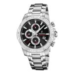 Montre homme - festina - montre acier chrono - 45 mm - Étanchéité 100 m - cadran noir luminescent Montre homme - festina - montre acier chrono - 45 mm - Étanchéité 100 m - cadran noir luminescent