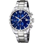 Montre - festina - f16759 / 3 - chronographe - acier - �tanche 5 atm - cadran bleu