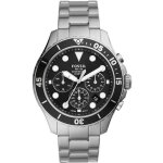 Montre homme - fossil - fossil fb - 03 noire - bracelet acier - mouvement  quartz - etanchit 3 atm ...