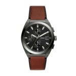 Montre homme - fossil - fs5799 - bracelet cuir - chronographe - �tanche 50 m