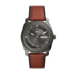 Montre - fossil - machine - cuir marron - analogique - homme
