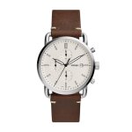 Montre homme fossil the commuter fs5402 bracelet cuir marron