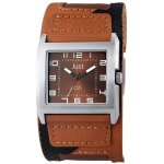 Montre homme - just - ju162 - cadran marron - bo�tier acier 42 mm - bracelet cuir marron