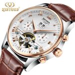 Montres hommes kinyued authentique automatique creux tourbillon hommes montres m�caniques - cadran blanc ...