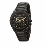 Montre homme - maserati - acier noir - analogique - ronde - noir