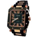 Montre homme noir cuivre rose gold carre lgant bijoux luxe qualite idee cadeaumontre homme noir cuivre ...