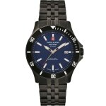 Montre homme quartz swiss alpine military sam7022. 1175 sport acier inoxydable cadran bleu
