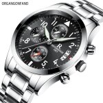 Montres hommes sports business waterproof multi - fonction horloge � trois yeux montre en acier montre ...